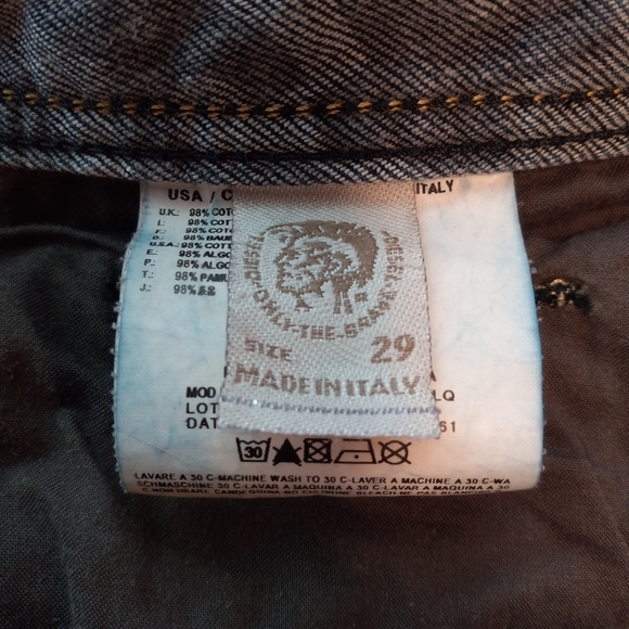 Diesel Floy Women's Slim Fit Jeans Size 29X32 Dark Blue Tapered Mid-Rise Denim - Picture 7 of 16